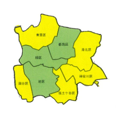 訪問可能エリアの地図